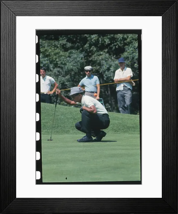 Framed Print : Chi-Chi Rodriguez Preparing For a Putt Framed Print : Chi-Chi Rodriguez Preparing For a Putt