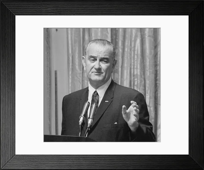 Framed Print : Lyndon B Johnson Speaks About Vietnam Framed Print : Lyndon B Johnson Speaks About Vietnam