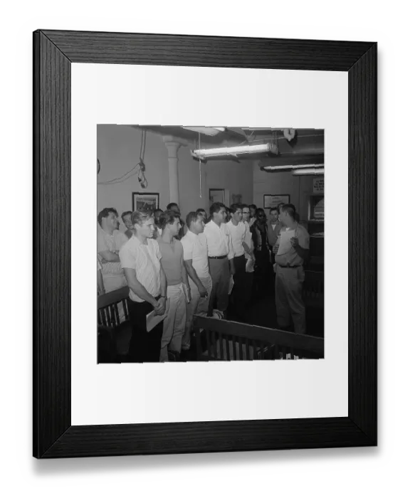 Framed Print : Recruits Being Inducted into Army Framed Print : Recruits Being Inducted into Army