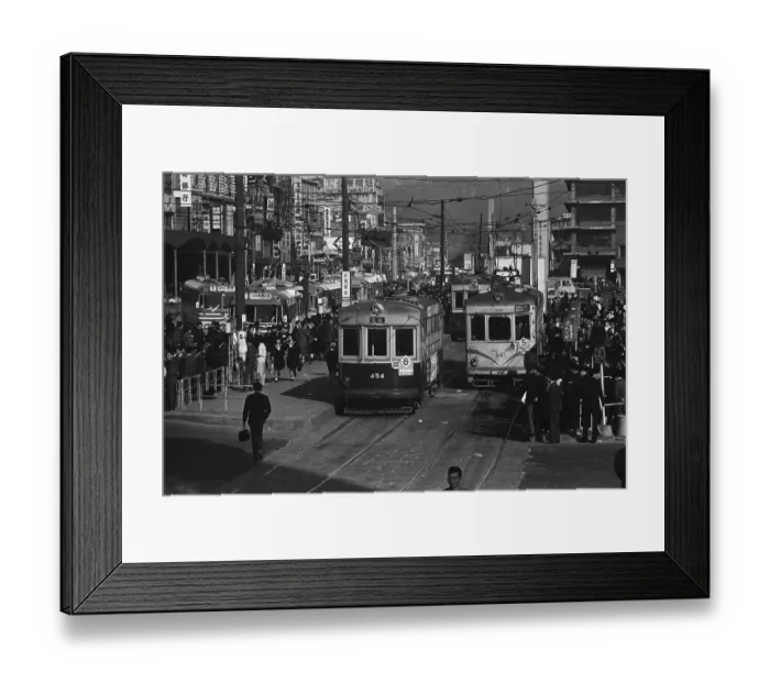 Framed Print : Streetcars in Hiroshima Framed Print : Streetcars in Hiroshima