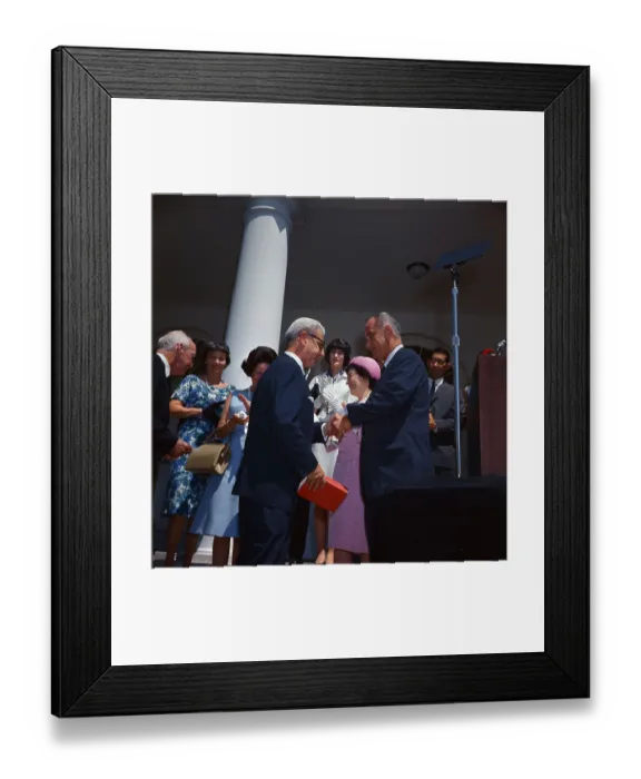 Framed Print : President Johnson Shaking Hands with Arthur Goldberg Framed Print : President Johnson Shaking Hands with Arthur Goldberg