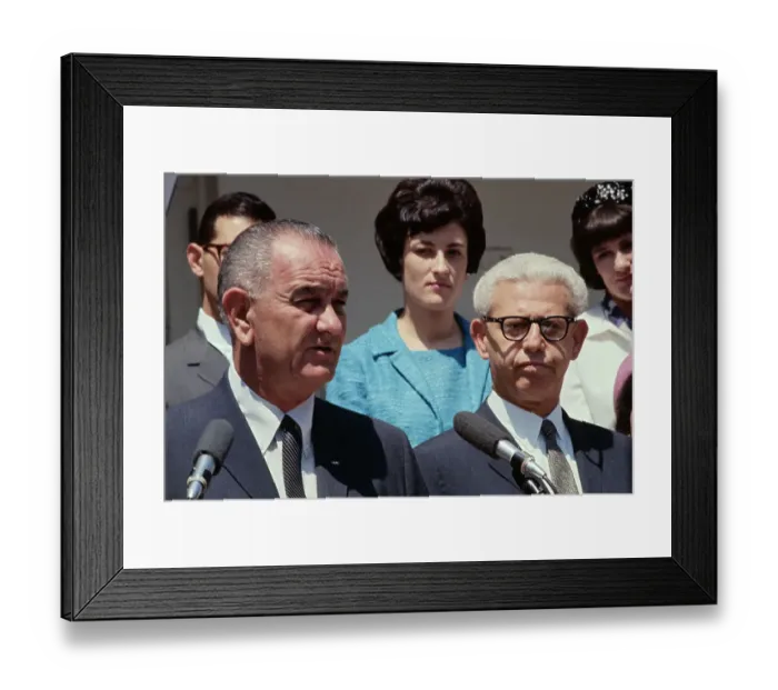 Framed Print : President Johnson with Arthur Goldberg Framed Print : President Johnson with Arthur Goldberg