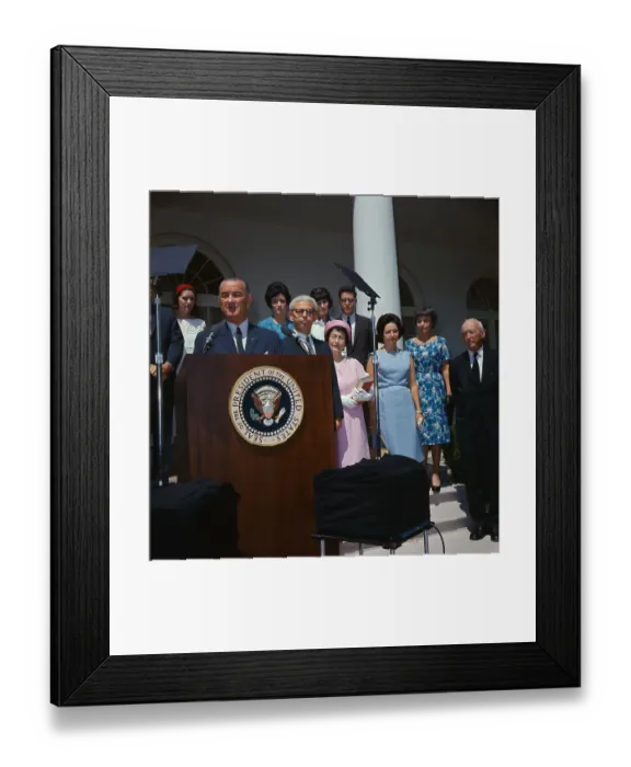 Framed Print : President Johnson Making a Speech Framed Print : President Johnson Making a Speech