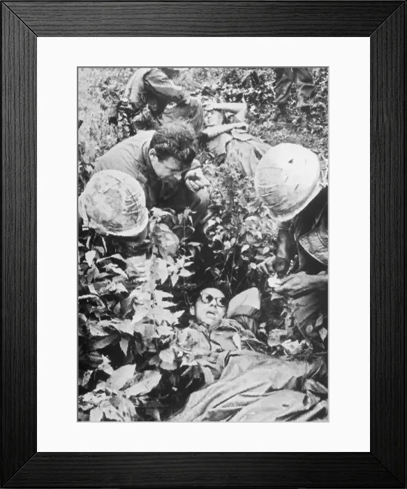 Framed Print : TV Newsmen Wounded Framed Print : TV Newsmen Wounded