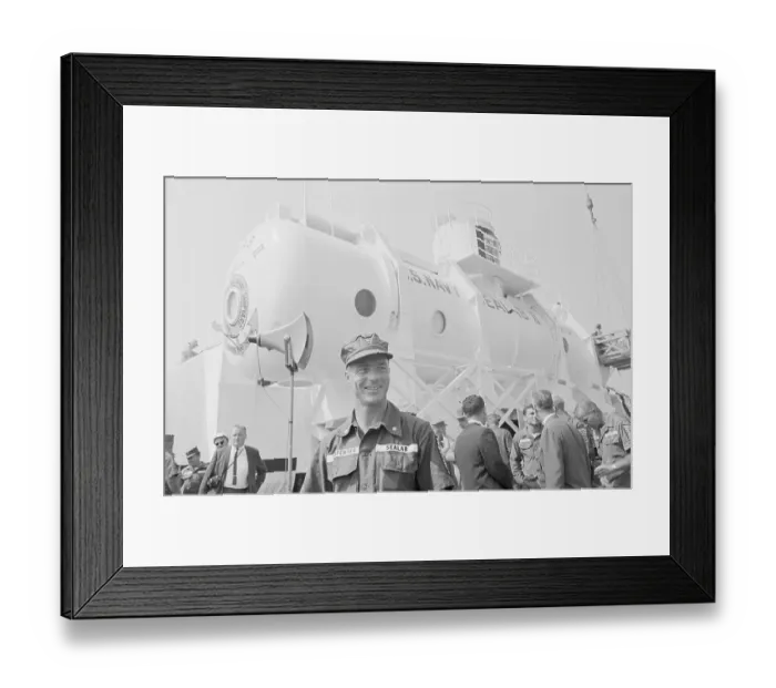 Framed Print : Scott Carpenter Posing by Sealab II Framed Print : Scott Carpenter Posing by Sealab II