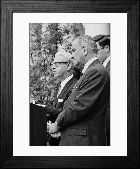 Framed Print : President Johnson Announcing New Ambassador Framed Print : President Johnson Announcing New Ambassador