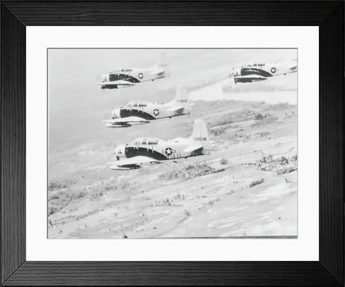 Framed Print : Skyraider Aircrafts Heading Toward Target Framed Print : Skyraider Aircrafts Heading Toward Target