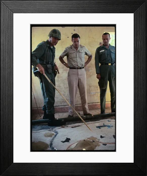 Framed Print : David A Clement Briefing Robert McNamara Framed Print : David A Clement Briefing Robert McNamara