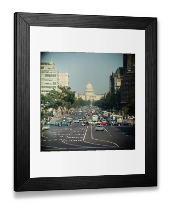 Framed Print : View of Capitol Building on Pennsylvania Avenue Framed Print : View of Capitol Building on Pennsylvania Avenue