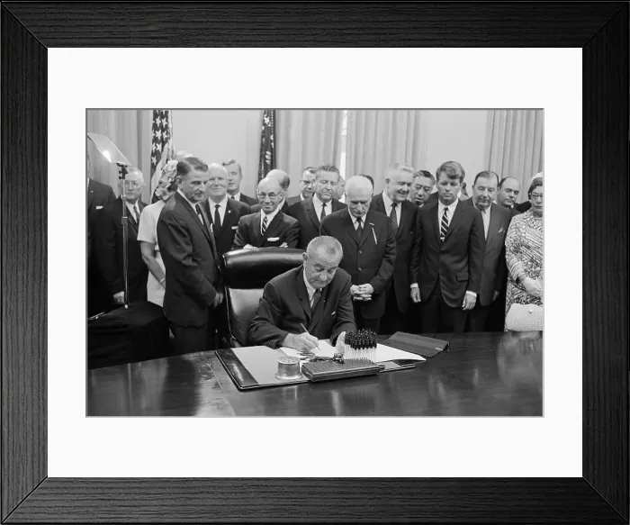 Framed Print : Lyndon B. Johnson Signing Narcotics Bill Framed Print : Lyndon B. Johnson Signing Narcotics Bill