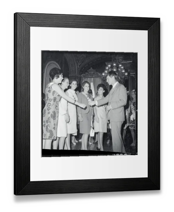 Framed Print : Robert Kennedy Greeting Beauty Pageant Contestants Framed Print : Robert Kennedy Greeting Beauty Pageant Contestants