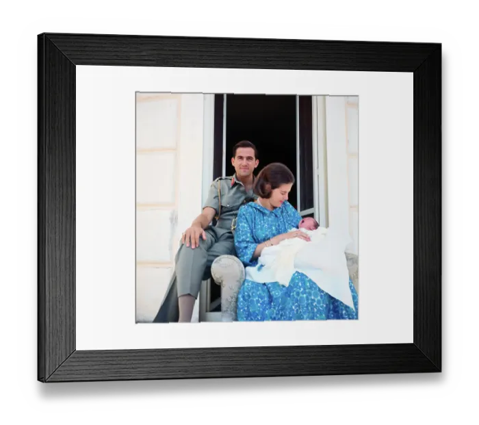 Framed Print : King Constantine and Queen Anne-Marie with Baby Framed Print : King Constantine and Queen Anne-Marie with Baby