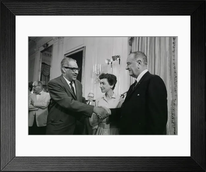 Framed Print : President Johnson and Judge Marshall Framed Print : President Johnson and Judge Marshall