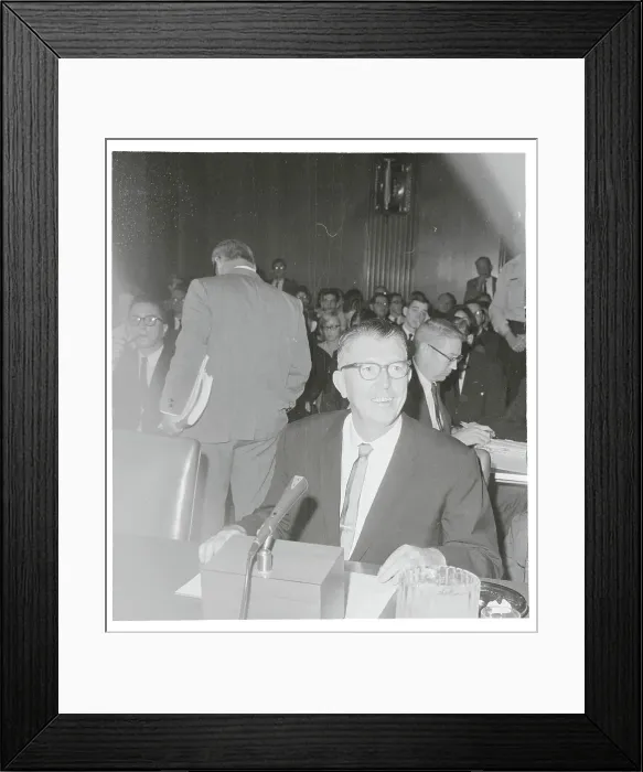 Framed Print : Former Governor James P. Coleman During Senate Hearing Framed Print : Former Governor James P. Coleman During Senate Hearing