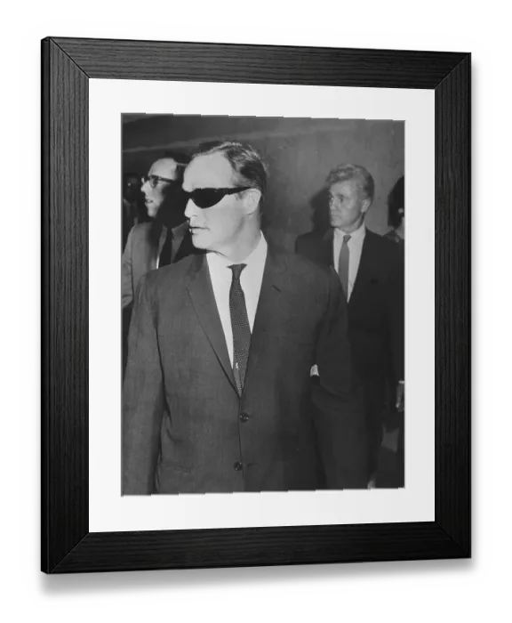 Framed Print : Marlon Brando Wearing Sunglasses Framed Print : Marlon Brando Wearing Sunglasses