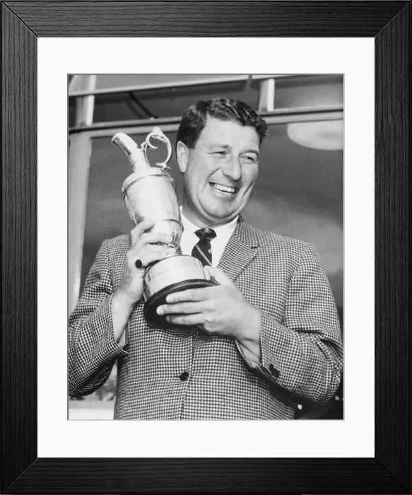 Framed Print : Peter Thomson Holding Trophy