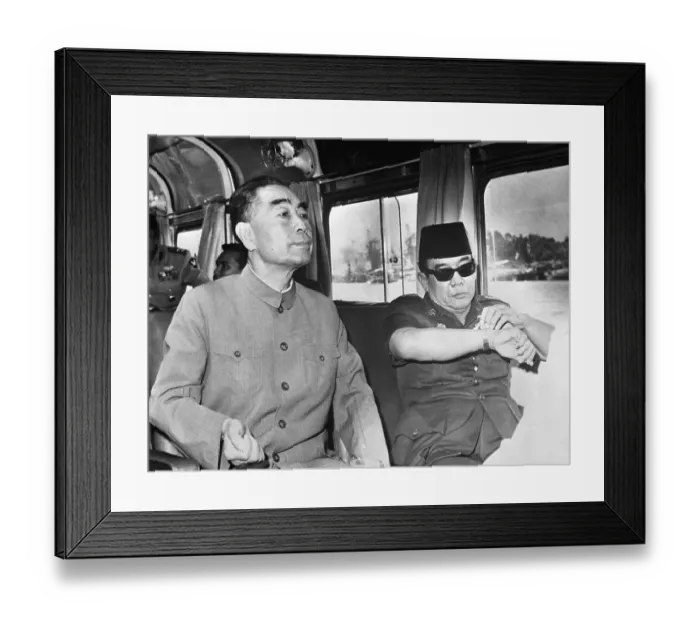 Framed Print : Chou En-lai and Sukarno Ride in Boat Framed Print : Chou En-lai and Sukarno Ride in Boat