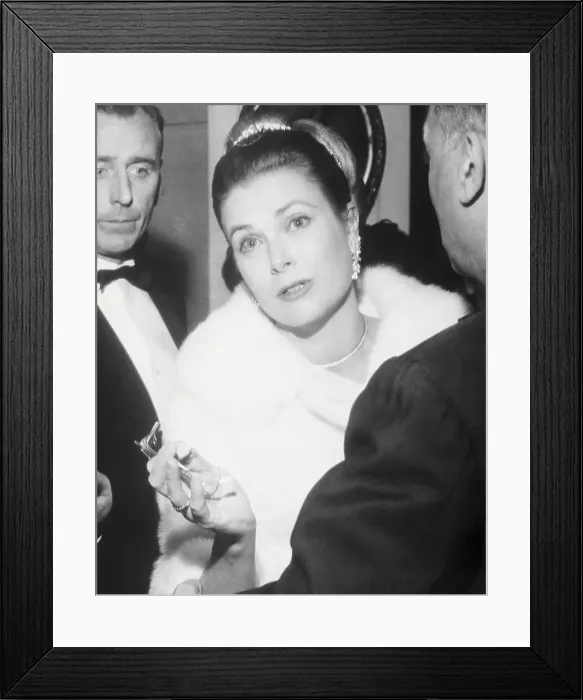 Framed Print : Princess Grace Arriving at Event Framed Print : Princess Grace Arriving at Event