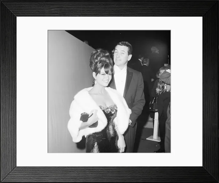 Framed Print : Rock Hudson and Claudia Cardinale at the Academy Awards Framed Print : Rock Hudson and Claudia Cardinale at the Academy Awards