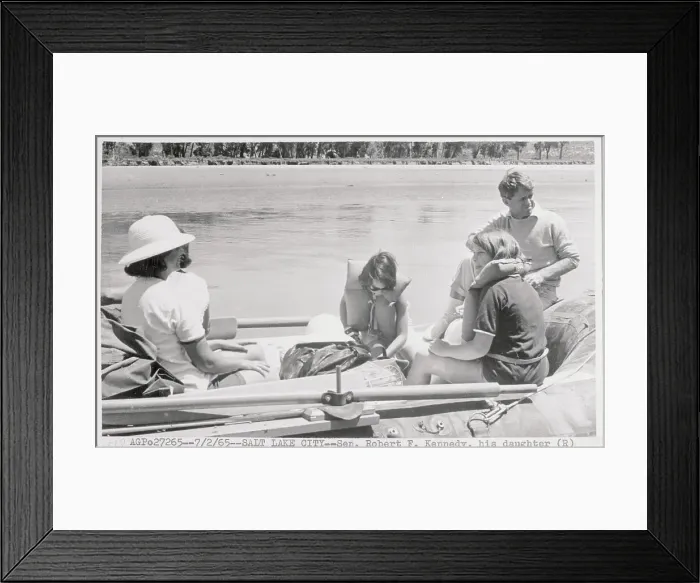 Framed Print : Robert Kennedy and His Daughter Framed Print : Robert Kennedy and His Daughter