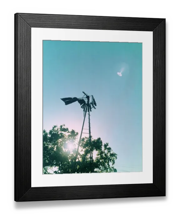 Framed Print : Unidentified Flying Object over Windmill Framed Print : Unidentified Flying Object over Windmill