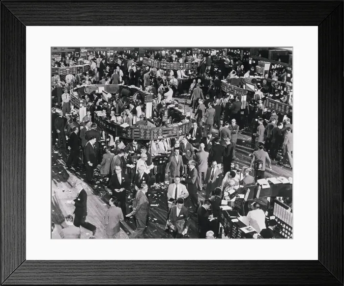 Framed Print : People Trading at Stock Exchange Framed Print : People Trading at Stock Exchange
