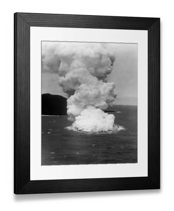 Framed Print : Smoke Billows from Volcano Framed Print : Smoke Billows from Volcano