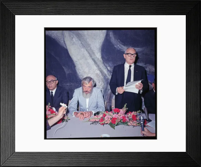 Framed Print : Darryl F. Zanuck Making Announcement Framed Print : Darryl F. Zanuck Making Announcement