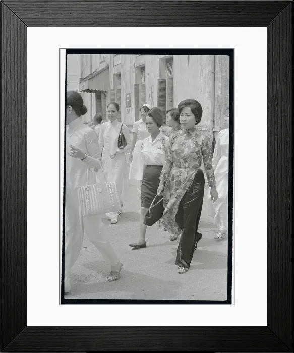 Framed Print : The Tiger Lady Walking Through Street Framed Print : The Tiger Lady Walking Through Street