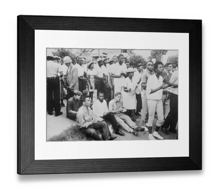 Framed Print : Civil Rights Leader John Lewis Participating in Protest