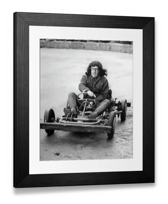 Framed Print : Peter Sellers Driving Go-Kart In Costume Framed Print : Peter Sellers Driving Go-Kart In Costume