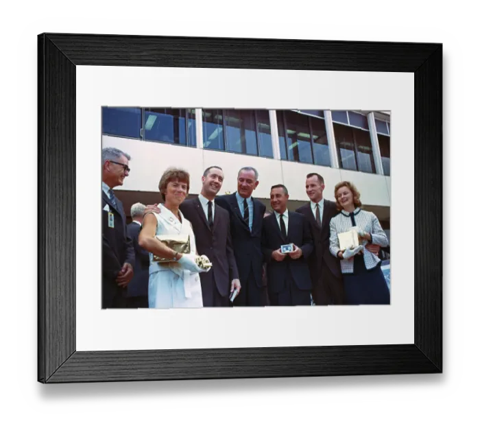 Framed Print : President Johnson Posing with Colleagues Framed Print : President Johnson Posing with Colleagues