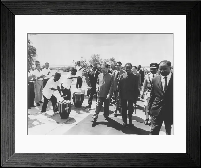 Framed Print : Chou En-Lai In Tanzania For Visit Framed Print : Chou En-Lai In Tanzania For Visit