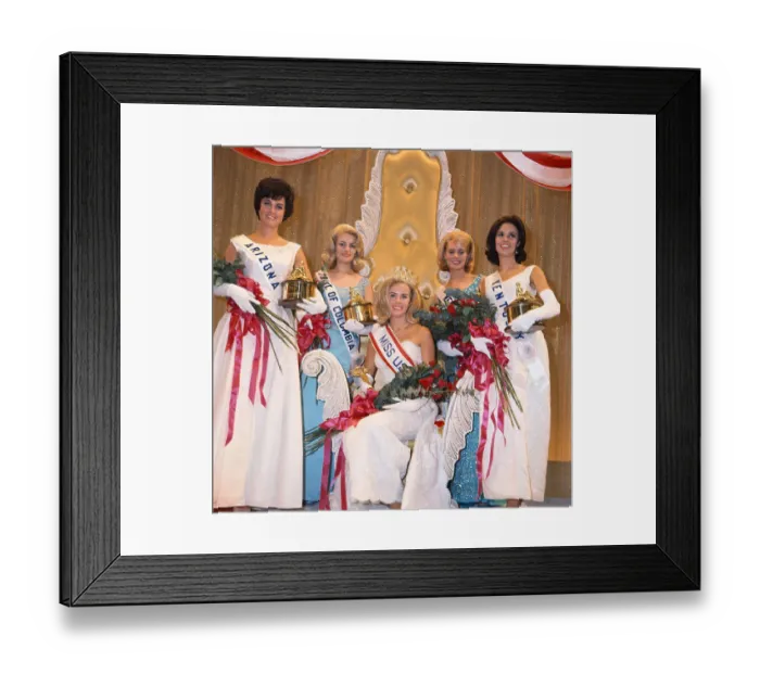 Framed Print : Miss USA Posing with Her Court Framed Print : Miss USA Posing with Her Court