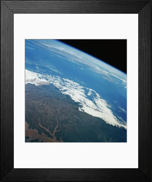 Framed Print : Hadramaut Plateau from Space