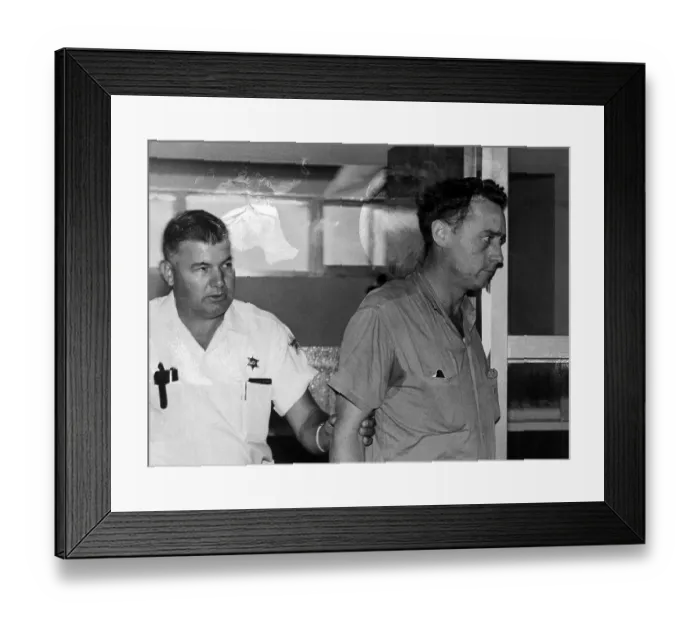 Framed Print : Deputies Lead Away Murder Suspect Framed Print : Deputies Lead Away Murder Suspect