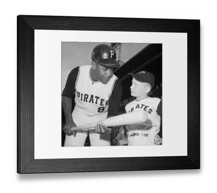 Framed Print : W.Stargell Leans To Show Batboy Bat Framed Print : W.Stargell Leans To Show Batboy Bat