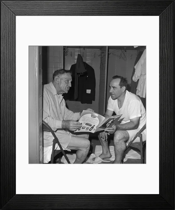 Framed Print : Casey Stengel Speaking with Yogi Berra Framed Print : Casey Stengel Speaking with Yogi Berra