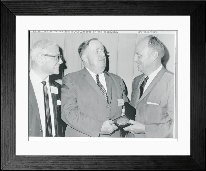 Framed Print : Award Being Presented to K.W. Grimley by Luther Terry Framed Print : Award Being Presented to K.W. Grimley by Luther Terry