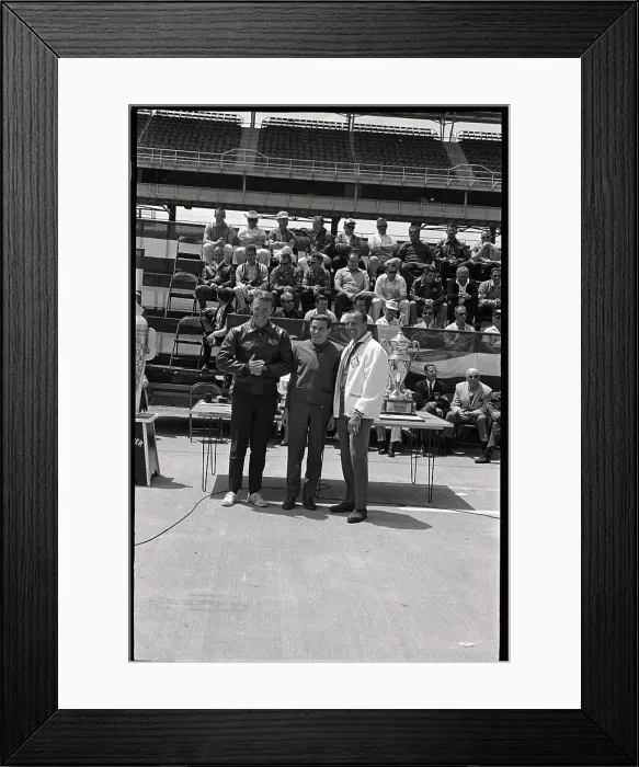 Framed Print : A.J. Foyt With Race Car Colleagues Framed Print : A.J. Foyt With Race Car Colleagues