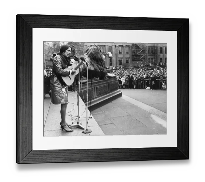 Framed Print : Joan Baez Sings at Vietnam Protest Framed Print : Joan Baez Sings at Vietnam Protest
