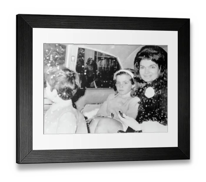 Framed Print : Jacqueline Kennedy Posing with Her Children Framed Print : Jacqueline Kennedy Posing with Her Children