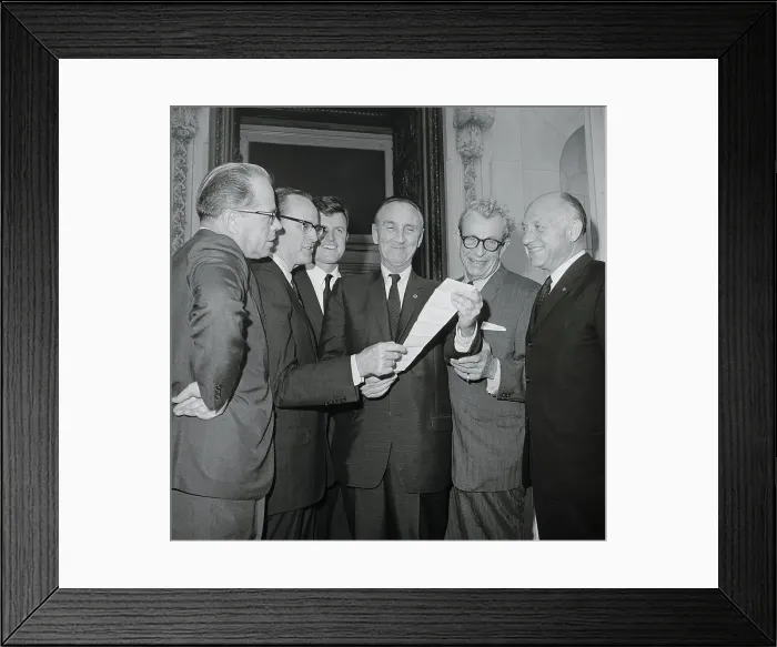 Framed Print : Edward Kennedy and Other Senators Framed Print : Edward Kennedy and Other Senators