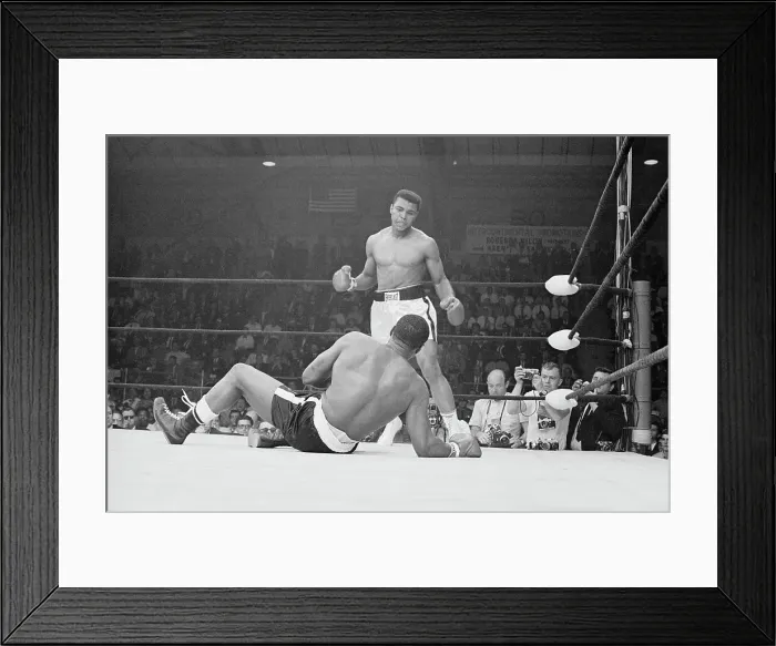 Framed Print : Cassius Clay Knocking Out Sonny Liston Framed Print : Cassius Clay Knocking Out Sonny Liston