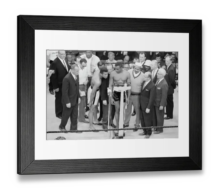 Framed Print : Portrait of Cassius Clay and Sonny Liston