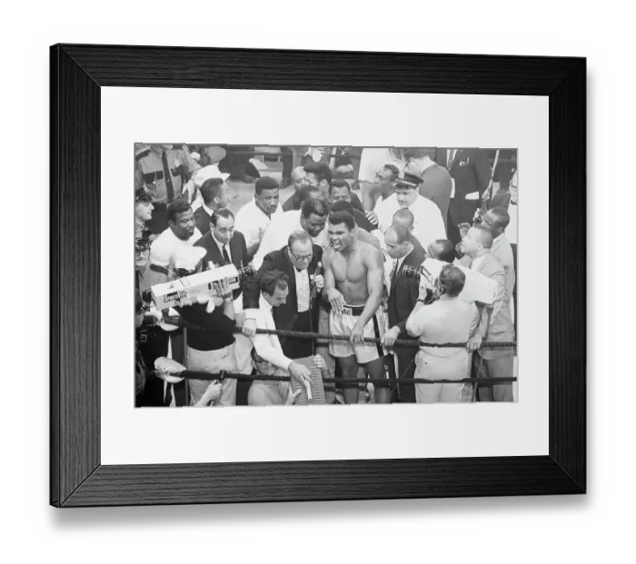 Framed Print : Portrait of Screaming Cassius Clay Framed Print : Portrait of Screaming Cassius Clay