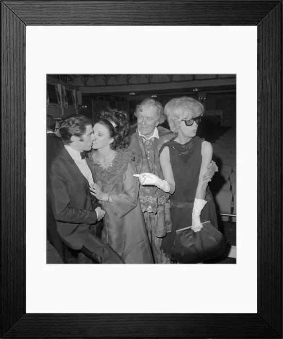 Framed Print : Anthony Newly Being Kissed by Joan Collins Framed Print : Anthony Newly Being Kissed by Joan Collins