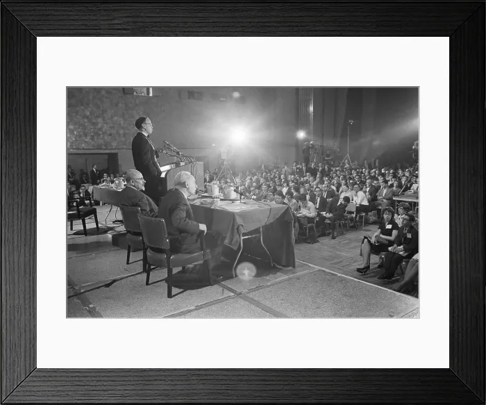Framed Print : Arthur Schlesinger Standing At Podium Framed Print : Arthur Schlesinger Standing At Podium