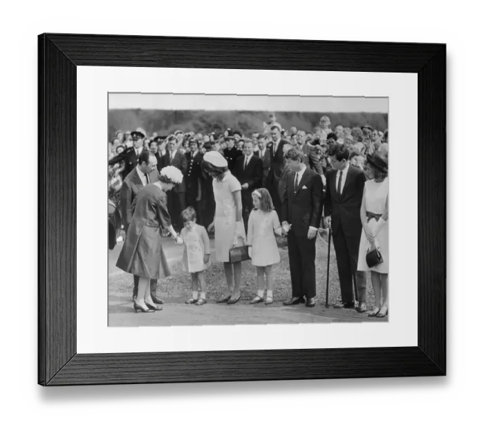 Framed Print : Queen Meeting Members of the Kennedy Family