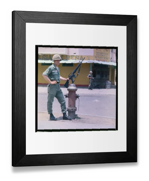 Framed Print : US Troops Keeping Watch During Dominican Crisis Framed Print : US Troops Keeping Watch During Dominican Crisis